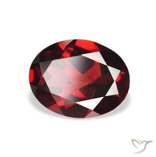 2.01 ct Red Almandine Garnet Stone, Natural Almandine Garnet in Oval Facet Shape for Sale