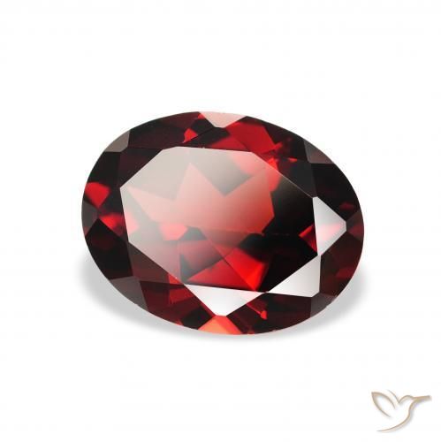 2.15 ct Red Almandine Garnet Stone, Natural Almandine Garnet in Oval Facet Shape for Sale