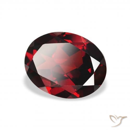 2.21 ct Red Almandine Garnet Stone, Natural Almandine Garnet in Oval Facet Shape for Sale