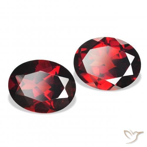 4.27 ctw Red Almandine Garnet Stones, Natural Almandine Garnet in Oval Facet Shape for Sale