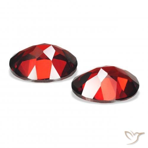 Almandine Garnet Gemstones in 9 x 7 mm (calibrated) Size for Sale, Almandine Garnet Stones in Deep Red Color