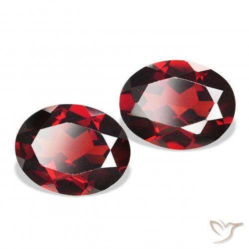 4.19 ctw Red Almandine Garnet Stones, Natural Almandine Garnet in Oval Facet Shape for Sale