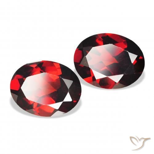 4.16 ctw Red Almandine Garnet Stones, Natural Almandine Garnet in Oval Facet Shape for Sale