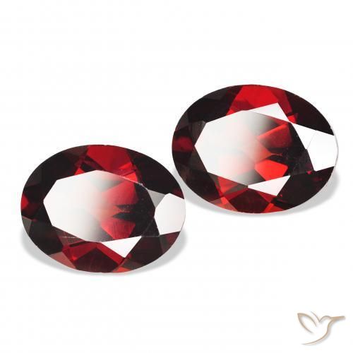 4.41 ctw Red Almandine Garnet Stones, Natural Almandine Garnet in Oval Facet Shape for Sale