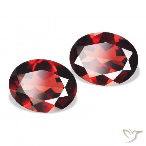 3.85 ctw Red Almandine Garnet Stones, Natural Almandine Garnet in Oval Facet Shape for Sale