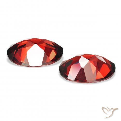 Almandine Garnet Gemstones in 9 x 7 mm (calibrated) Size for Sale, Almandine Garnet Stones in Deep Blood Red Color
