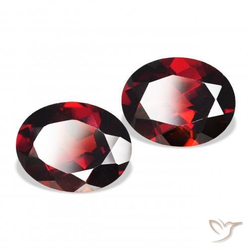 4.50 ctw Red Almandine Garnet Stones, Natural Almandine Garnet in Oval Facet Shape for Sale