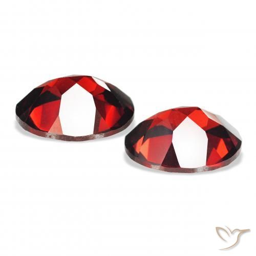 Almandine Garnet Gemstones in 9 x 7 mm (calibrated) Size for Sale, Almandine Garnet Stones in Deep Blood Red Color