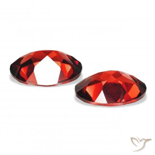 Almandine Garnet Gemstones in 9 x 7 mm (calibrated) Size for Sale, Almandine Garnet Stones in Deep Red Color