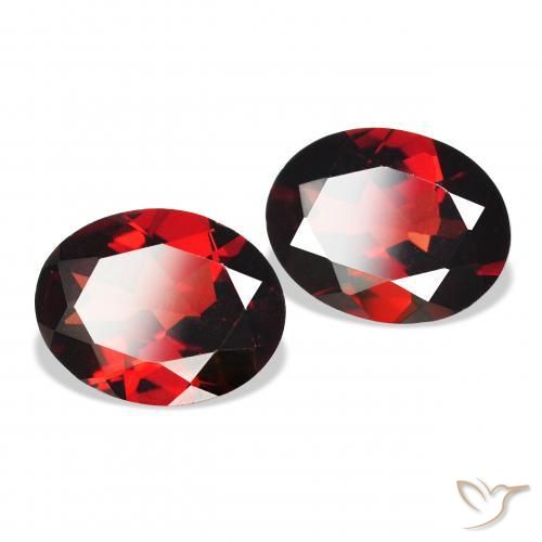 3.81 ctw Red Almandine Garnet Stones, Natural Almandine Garnet in Oval Facet Shape for Sale