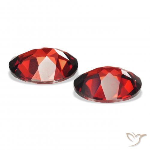 Almandine Garnet Gemstones in 9 x 7 mm (calibrated) Size for Sale, Almandine Garnet Stones in Deep Blood Red Color