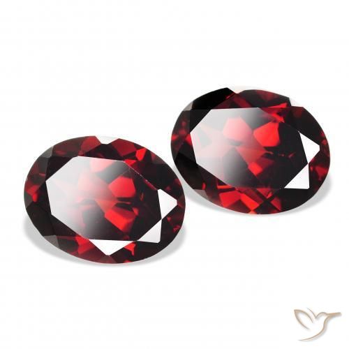 4.61 ctw Red Almandine Garnet Stones, Natural Almandine Garnet in Oval Facet Shape for Sale