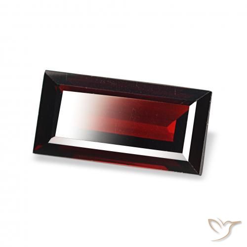 1.92 ct Red Almandine Garnet Stone, Natural Almandine Garnet in Baguette Facet Shape for Sale