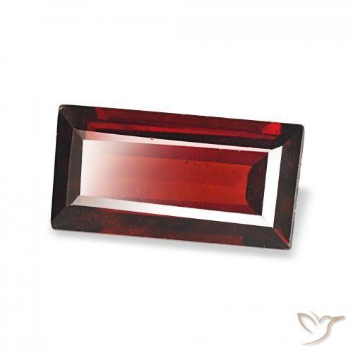 1.85 ct Red Almandine Garnet Stone, Natural Almandine Garnet in Baguette Facet Shape for Sale