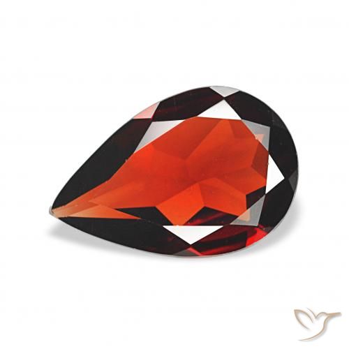 2.42ct Medium Red Almandine Garnet, Pear Shape, VVS