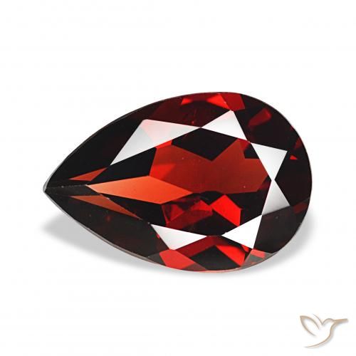 3.40ct Dark Red Almandine Garnet, Pear Shape, VVS