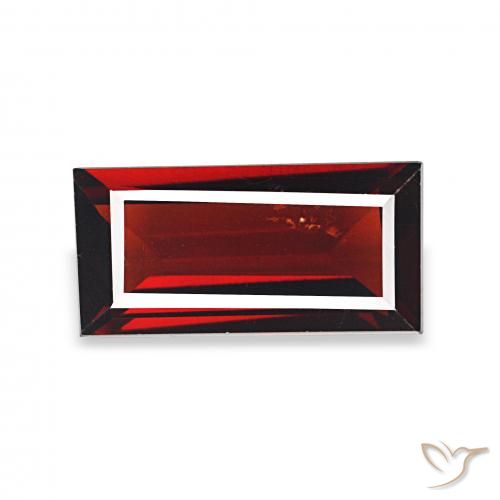 1.54ct Deep Blood Red Almandine Garnet, Baguette, VS