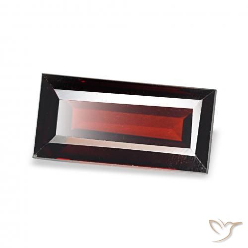 2.04 ct Red Almandine Garnet Stone, Natural Almandine Garnet in Baguette Facet Shape for Sale