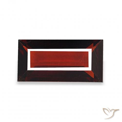 1.76ct Deep Blood Red Almandine Garnet, Baguette, VVS