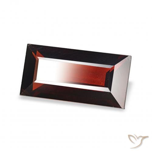 1.76 ct Red Almandine Garnet Stone, Natural Almandine Garnet in Baguette Facet Shape for Sale