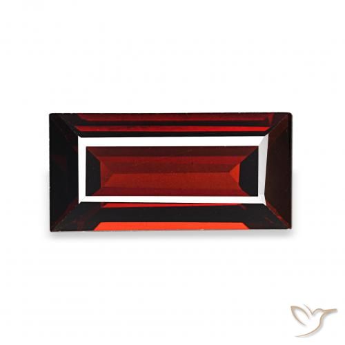 1.56ct Deep Blood Red Almandine Garnet, Baguette, VVS