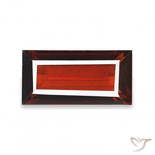 1.70ct Deep Blood Red Almandine Garnet, Baguette, VVS