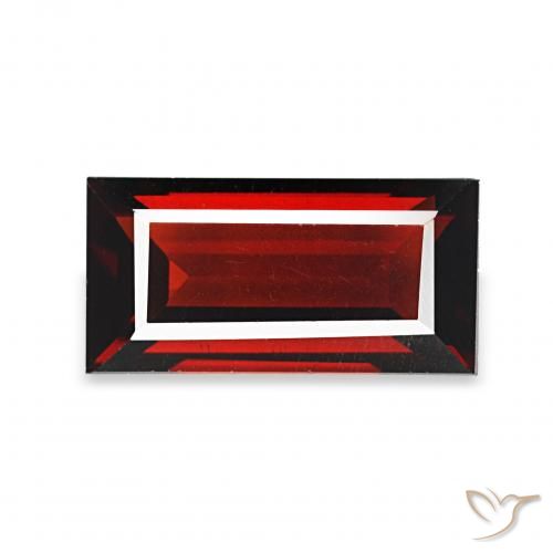 1.92ct Deep Red Almandine Garnet, Baguette, VVS