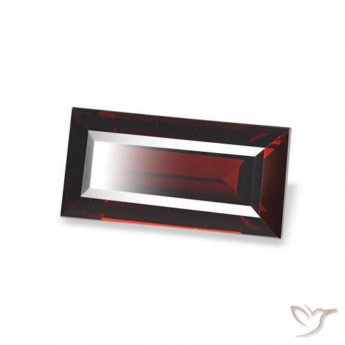 2.12 ct Red Almandine Garnet Stone, Natural Almandine Garnet in Baguette Facet Shape for Sale