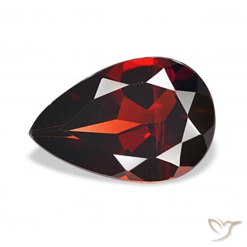 3.20ct Deep Red Almandine Garnet, Pear Shape, VS