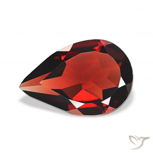 2.92ct Dark Red Almandine Garnet, Pear Shape, VS
