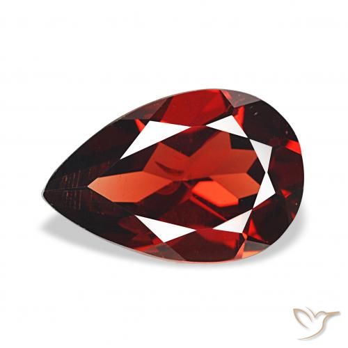 3.30ct Dark Red Almandine Garnet, Pear Shape, VS