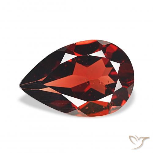 3.13ct Deep Red Almandine Garnet, Pear Shape, VS