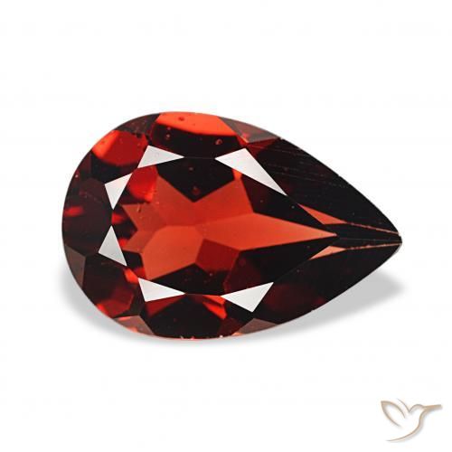 3.13 ct Red Almandine Garnet Stone, Natural Almandine Garnet in Pear Facet Shape for Sale