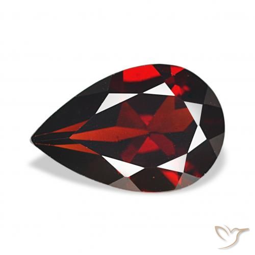 3.19ct Deep Red Almandine Garnet, Pear Shape, VS