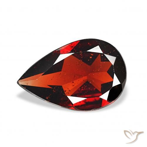 2.51ct Dark Red Almandine Garnet, Pear Shape, VS
