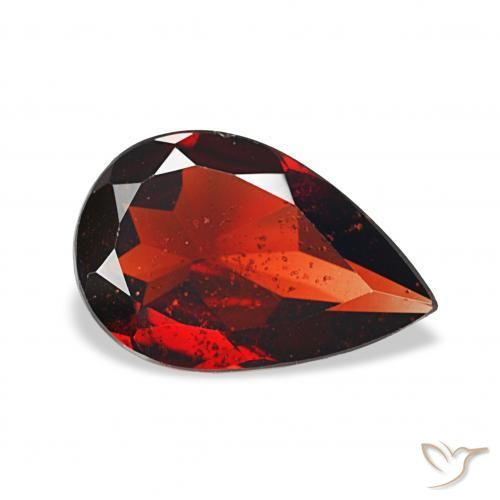 2.51 ct Red Almandine Garnet Stone, Natural Almandine Garnet in Pear Facet Shape for Sale