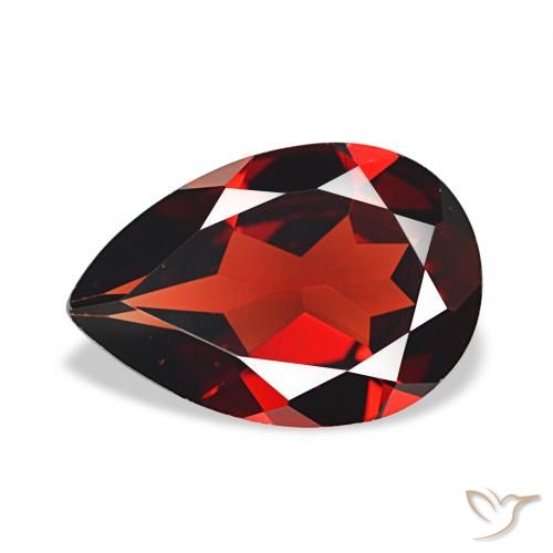 3.12ct Deep Red Almandine Garnet, Pear Shape, VVS