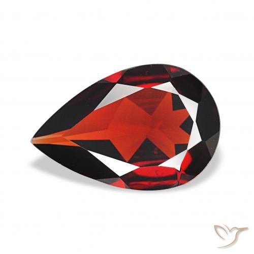 2.62ct Dark Red Almandine Garnet, Pear Shape, VVS