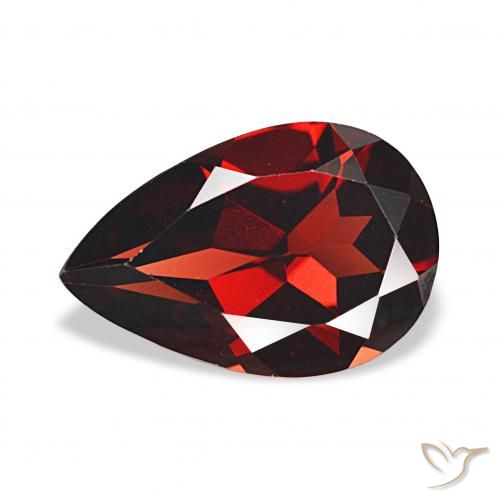 3.27ct Deep Red Almandine Garnet, Pear Shape, VVS
