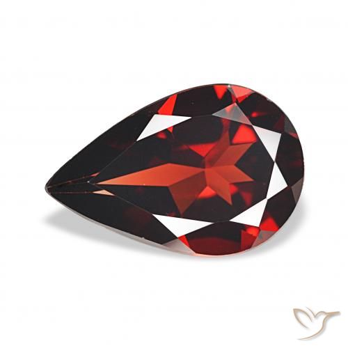 2.81ct Deep Red Almandine Garnet, Pear Shape, VVS
