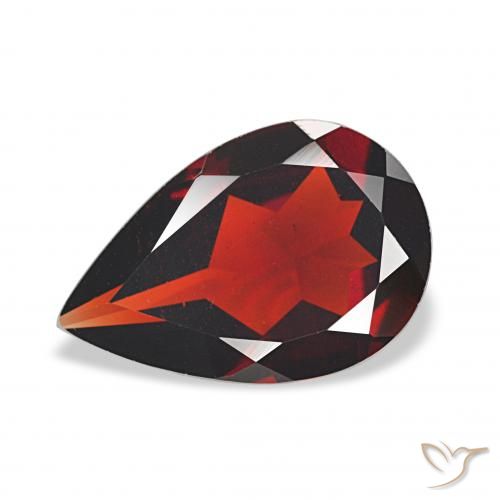 2.67ct Dark Red Almandine Garnet, Pear Shape, VVS