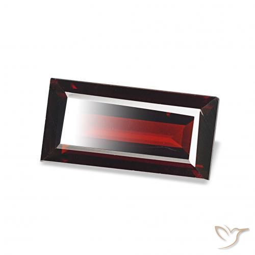 1.78 ct Red Almandine Garnet Stone, Natural Almandine Garnet in Baguette Facet Shape for Sale