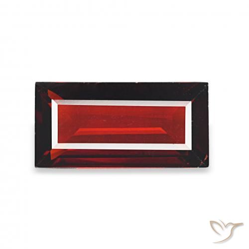 1.65ct Deep Red Almandine Garnet, Baguette, VS