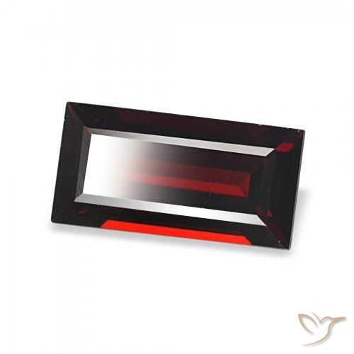 1.98 ct Red Almandine Garnet Stone, Natural Almandine Garnet in Baguette Facet Shape for Sale