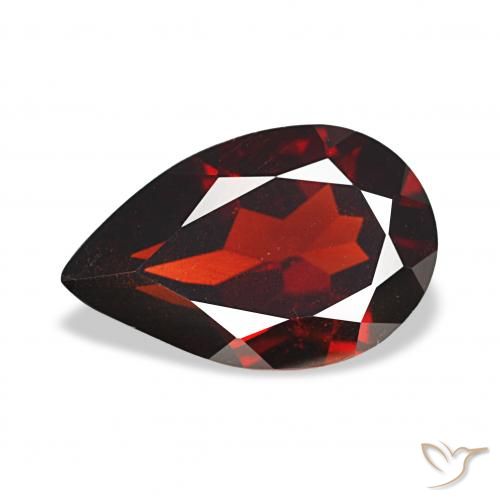 2.93ct Deep Red Almandine Garnet, Pear Shape, VS
