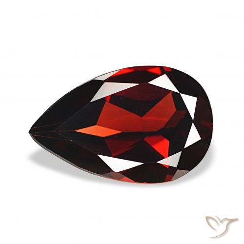 3.05ct Deep Red Almandine Garnet, Pear Shape, VVS-VS