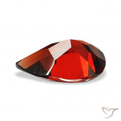 Almandine Garnet Gemstone in 12 x 7.7 mm Size for Sale, Almandine Garnet Stone in Deep Red Color