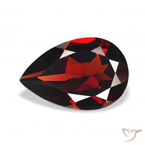 3.30ct Deep Red Almandine Garnet, Pear Shape, VVS-VS