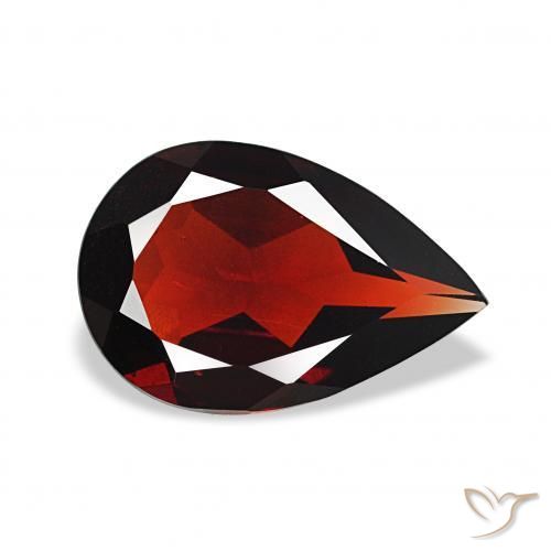 2.36 ct Red Almandine Garnet Stone, Natural Almandine Garnet in Pear Facet Shape for Sale