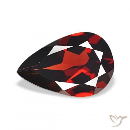3.17ct Dark Red Almandine Garnet, Pear Shape, VVS-VS